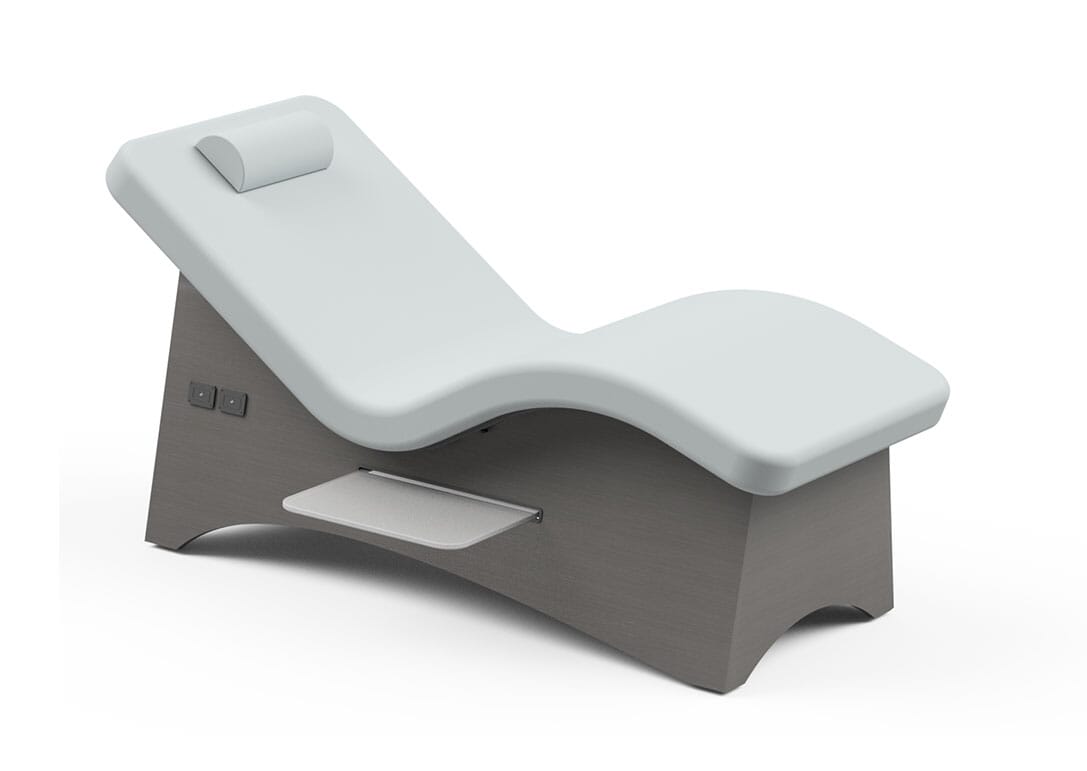 Curva Lounger-Cosmic Strandz Laminate, Stone Top, Optional Pull Out Shelf